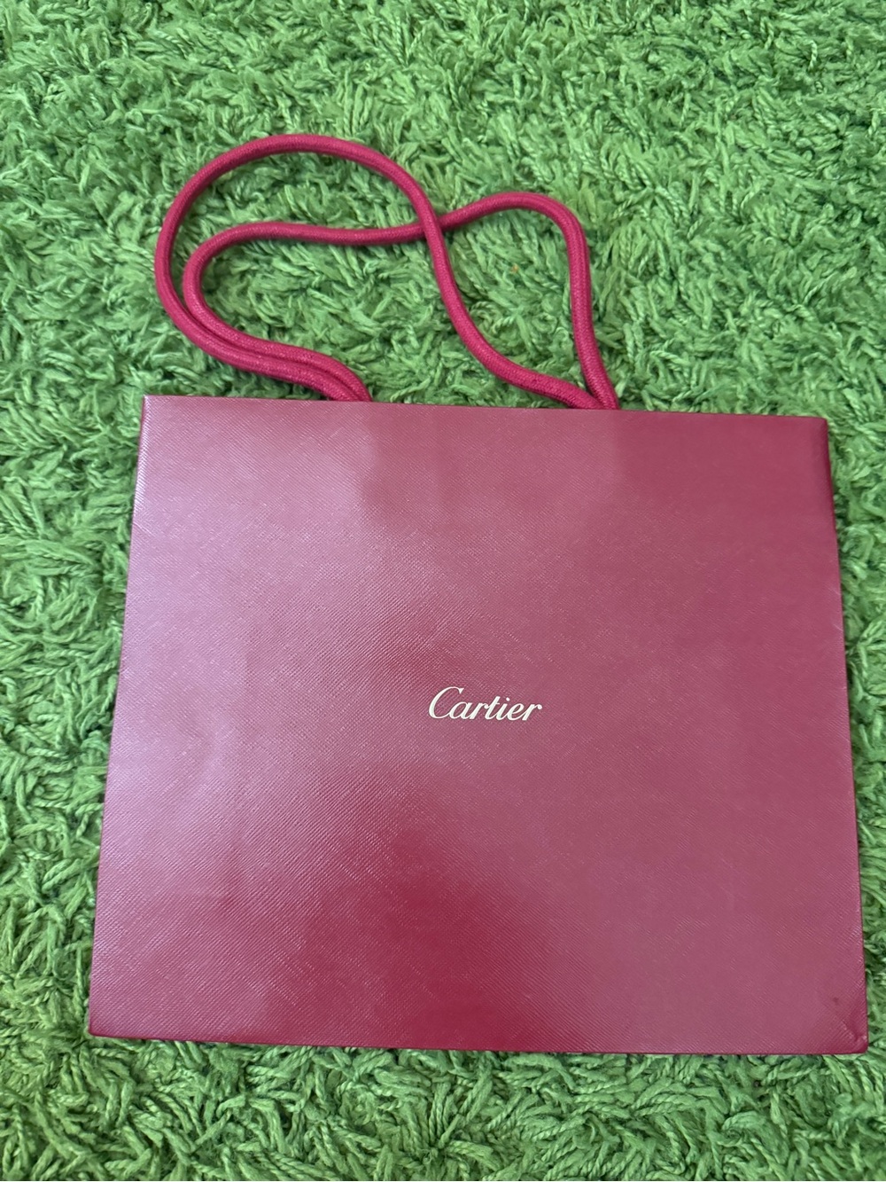 Cartier Red Tote Bag with Rope Handles